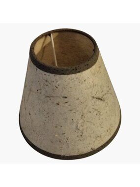 Mini Lamp Shade Beige Brown Vintage Handmade Textured Paper